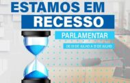 Legislativo entra em recesso