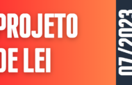 1ª Discussão e Votação do Projeto de Lei nº 07/2023 de autoria do Poder Executivo Municipal