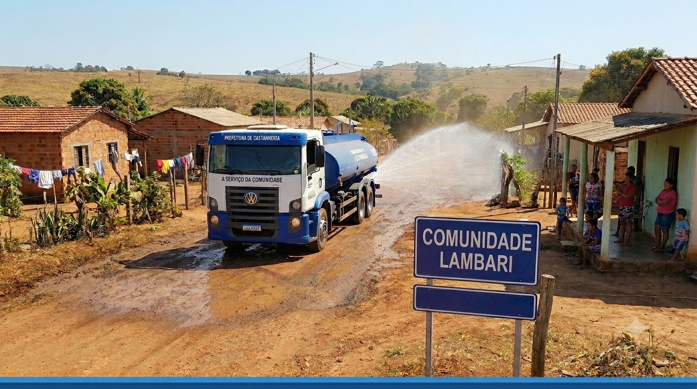 Indicação pleiteia envio de caminhão pipa para atender moradores da Comunidade Lambari